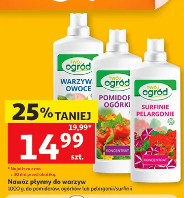 Nawóz płynny do surfinii i pelargonii Twój Ogród promocja w Auchan