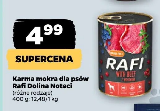 Karma mokra dla psów Rafi Dolina Noteci promocja w Netto