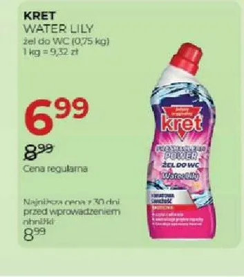 Żel do WC Kret Water Lily promocja w Drogerie Jawa