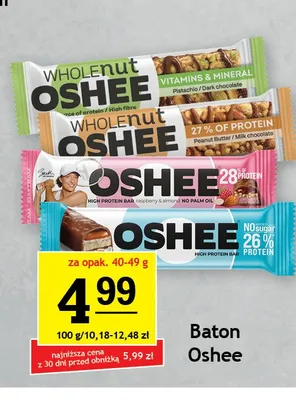 Baton Oshee 28% Protein promocja w Gram Market
