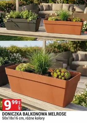 Doniczka balkonowa Melrose różne kolory promocja w Merkury Market