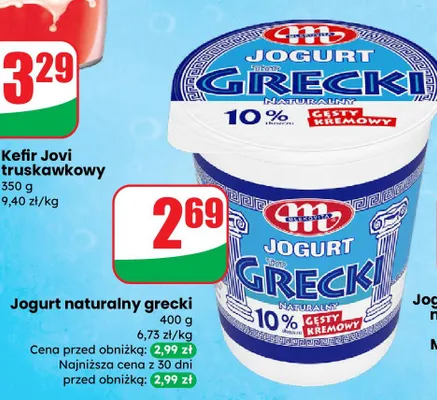 Kefir truskawkowy Jovi promocja w Dino