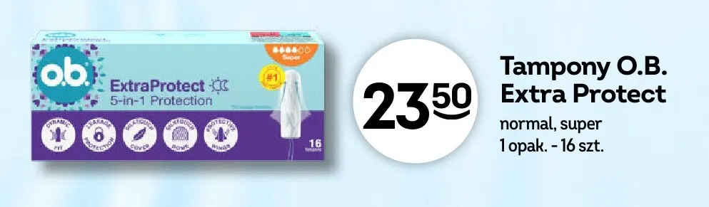 Tampony O.B. Extra Protect super promocja w Żabka