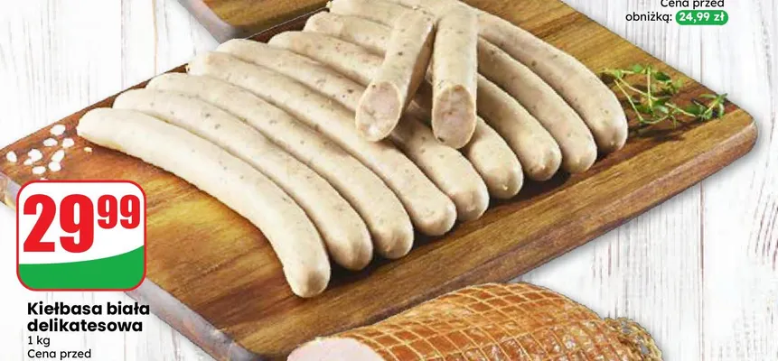 Kiełbasa biała delikatesowa Agro Rydzyna promocja w Dino
