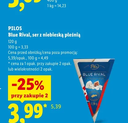 Ser z niebieską pleśnią Blue Rival Pilos promocja w Lidl