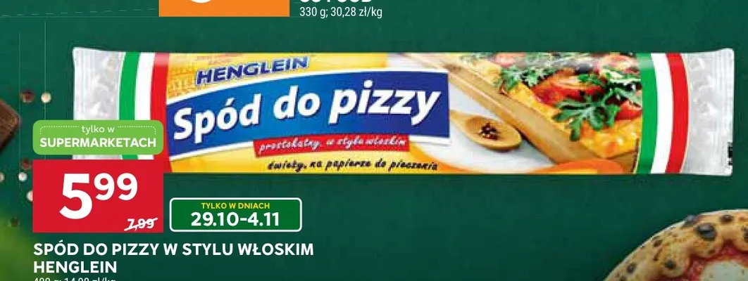 Spód do pizzy w stylu włoskim Henglein promocja w Stokrotka