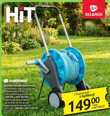 Zestaw do nawadniania Cellfast wąż PLUS 20m z końcówkami IDEAL promocja w Selgros