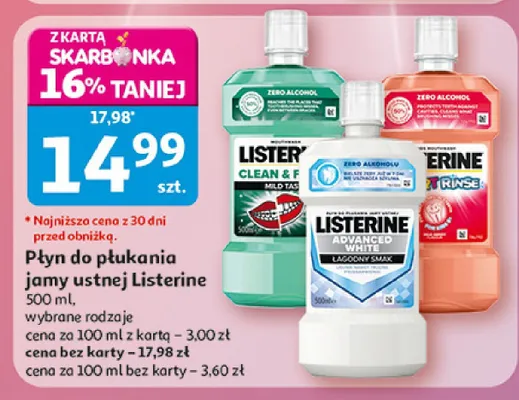 Płyn do płukania jamy ustnej Listerine promocja w Auchan