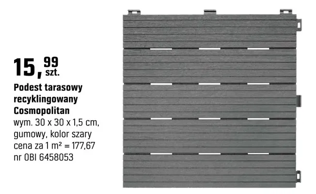Podest tarasowy recyklingowany Cosmopolitan promocja w OBI