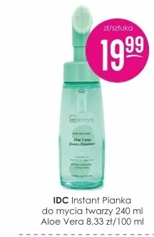 Pianka do mycia twarzy IDC Instant Aloe Vera promocja w Drogerie Jasmin