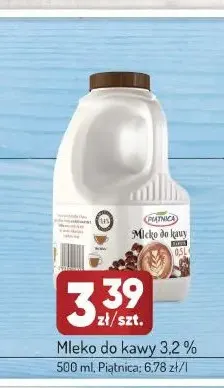 Mleko do kawy Piątnica 3,2% promocja w Avita