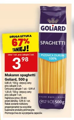 Makaron spaghetti Goliard promocja w Twój Market