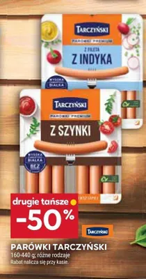 Parówki z fileta z indyka Tarczyński promocja w Stokrotka
