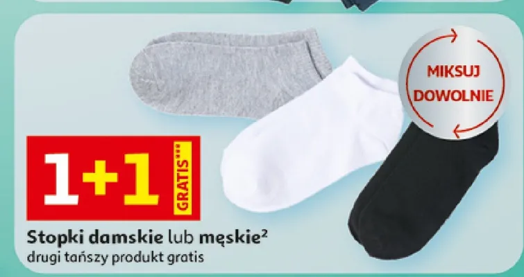 Stopki damskie lub męskie promocja w Auchan