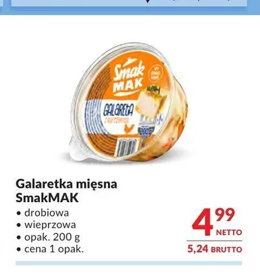 Galaretka mięsna SmakMAK promocja w Makro