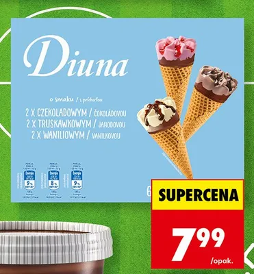 Lody rożek Diuna 6-pak promocja w Biedronka