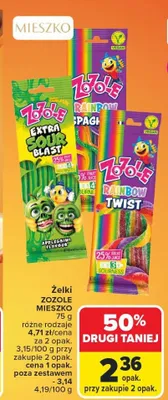 Żelki różne rodzaje promocja w Carrefour Market