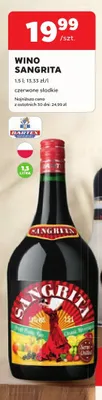 Wino Sangrita czerwone słodkie promocja w Stokrotka