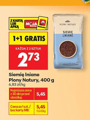 Siemię lniane Plony Natury promocja w Biedronka