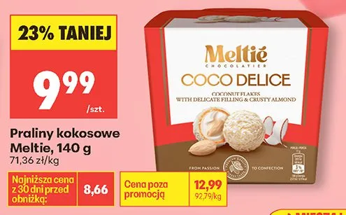 Praliny kokosowe Meltie promocja w Biedronka