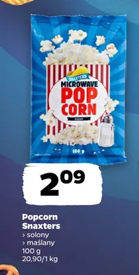 Popcorn solony Snaxters promocja w Netto