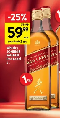 Whisky Johnnie Walker Red Label promocja w Intermarche