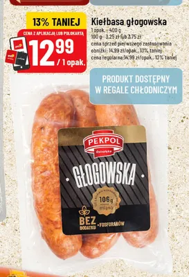 Kiełbasa głogowska Pekpol promocja w POLOmarket