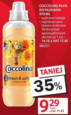 Płyn do płukania Coccolino Fresh & Soft promocja w Selgros