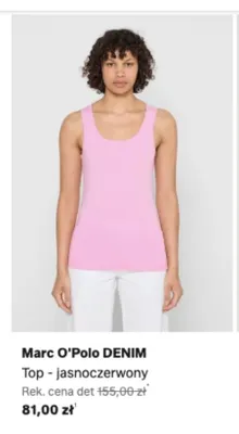 Top Marc O'Polo DENIM jasnoczerwony promocja w Lounge by Zalando