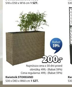 Kwietnik STOKKAND S30 x D83 x W60cm promocja w Jysk