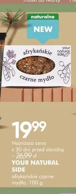 Afrykańskie czarne mydło Your Natural Side promocja w Super-Pharm