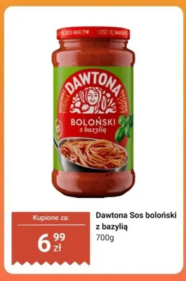 Sos boloński z bazylią Dawtona promocja w Dino