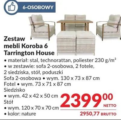 Zestaw mebli Koroba 6 Tarrington House promocja w Makro