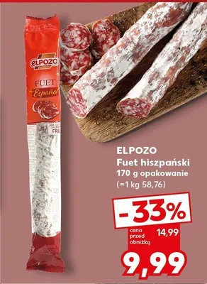 Fuet hiszpański ElPozo promocja w Kaufland