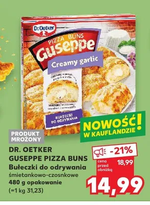 Bułeczki do odrywania śmietankowo-czosnkowe Dr. Oetker Guseppe Pizza Buns promocja w Kaufland