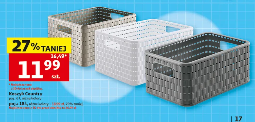 Koszyk Country 18 l promocja w Auchan