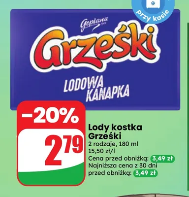 Lody kostka Grześki promocja w Dino