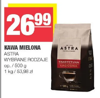 Kawa mielona Astra Tradycyjna Łagodna promocja w SPAR