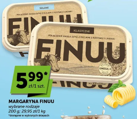 Margaryna Finuu wybrane rodzaje promocja w Euro Sklep