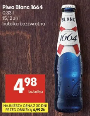 Piwo butelka bezwrotna promocja w Delikatesy Centrum