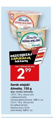 Serek wiejski Almette ricotta promocja w Twój Market