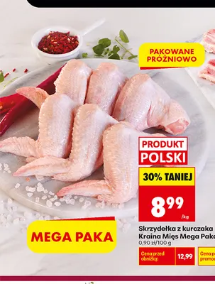 Skrzydełka z kurczaka Kraina Mięs Mega Paka promocja w Biedronka