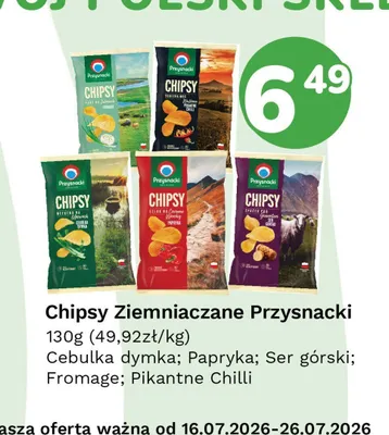 Chipsy ziemniaczane Przysnacki Cebulka dymka promocja w Limonka