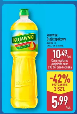 Olej rzepakowy Kujawski promocja w Aldi