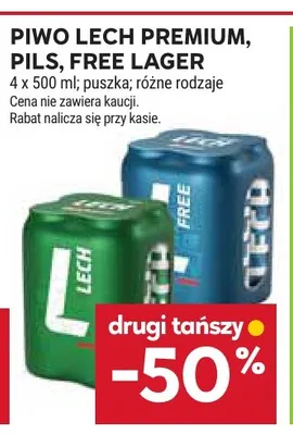 Piwo Lech Premium 4-pak promocja w Stokrotka