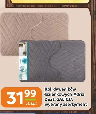 Komplet dywaników łazienkowych Adria Galicja 2-pak promocja w Społem Częstochowa