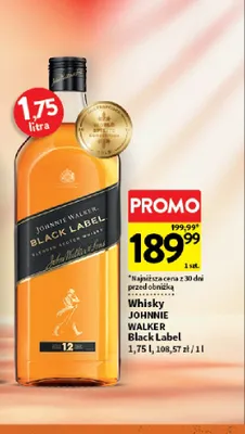 Whisky Johnnie Walker Black Label promocja w Intermarche