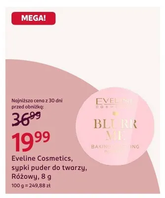 Sypki puder do twarzy Eveline Cosmetics Blurr Me różowy promocja w Rossmann