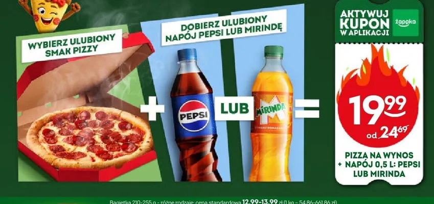 Zestaw Pizza na Wynos + Napój Pepsi promocja w Żabka