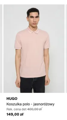 Koszulka polo HUGO jasnoróżowy promocja w Lounge by Zalando